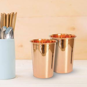 Copper drinking <b>cups</b> bulk manufacturer supplier custom packaging branding export drinkware <b>reusable</b> durable india - Product Image 2