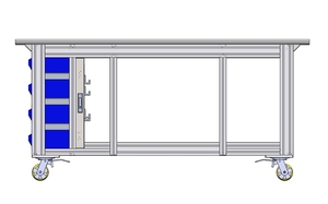 Composants en aluminium extrudé haute durabilité, composants en acier inoxydable, finition naturelle anodisée, table de travail, armoire de rangement, bureaux d'ordinateur - Product Image 2