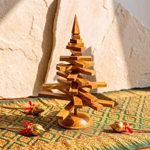 Élégante Décoration de Noël en Bois pour l'Année Nouvelle, Artisanat Hs Husnain, Moderne, Brillante, Haute Qualité, Décoration d'Intérieur pour Salon, Table, Bureau - Product Image 2