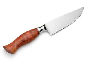 Herramienta multiusos con mango de madera de burl roja personalizada y hoja de acero inoxidable. - Product Image 2