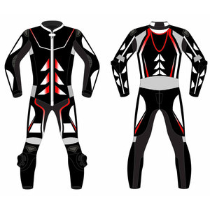 Customized Genuine Leather Motorbike Suit High Quality Protection Motorcycle Auto Racing Wear Motorbike Motorcycle Leather Suit - Product Image 1
