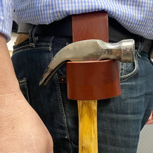 Porte-marteau en cuir véritable, robuste, pour ceinture de travail professionnelle, pour les constructeurs, les électriciens, les entrepreneurs, à bas prix - Product Image 6