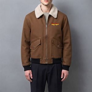 2026 OEM Premium Quality <b>Custom</b> Vintage Oversized Casual <b>Denim</b> Winter <b>jacket</b> windproof Wool-Lined Men's <b>denim</b> <b>jacket</b> - Product Image 1