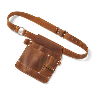 Cinturón de herramientas de floristería de cuero premium hecho a mano, organizador de jardinería ajustable, multibolsillos, resistente, con logotipo personalizado, precio asequible - Product Image 2