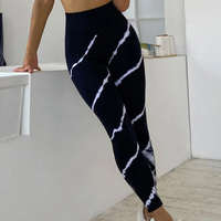 Legging Tie-Dye Longue Taille Haute Effet Push-Up pour Entraînement, Gym et Yoga