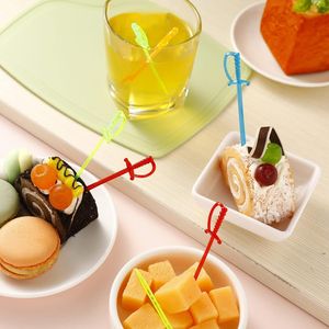 Confezione da 300 Pezzi di Spiedini in Plastica Colorati per Cocktail, Spiedini per Antipasti, Stuzzicadenti per Frutta e Bevande, Tema Pirata - Product Image 2