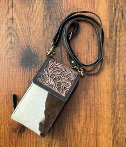 Bolsos cruzados para teléfono móvil de cuero de vaca con estilo occidental hechos a mano, gran oferta, bolsos cruzados de cuero genuino personalizados para mujer - Product Image 2