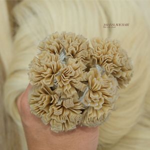 Extensions de cheveux Remy vietnamiennes à pointe plate en kératine, blondes, double épaisseur, qualité supérieure, sans produits chimiques, pointes pleines, plus claires - Product Image 6