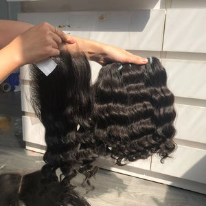 Cabello Rizado Vietnamita 100% Virgen de Alta Calidad, No Remy, Doble Trama, 100g, Color Natural, Paquete al por Mayor, Marca Minh Hair - Product Image 1