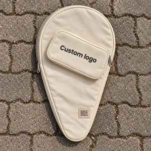 Sac de transport pour raquettes de padel imprimé sur mesure, avec compartiment à accessoires incurvé et séparé à fermeture éclair pour le rangement sportif, design personnalisé - Product Image 1
