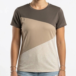 T-shirt classique pour femme, col rond, manches courtes, en coton/élasthanne, écologique, confortable, tissu doux, vêtements tendance - Product Image 1