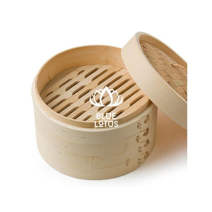 Panier vapeur en bambou de qualité supérieure pour légumes et dim sum, léger, réutilisable, vente en gros pour restaurants - Product Image 1