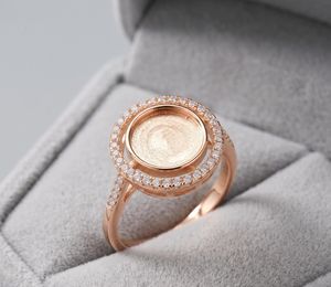 Bague en argent sterling 925 massif, ronde, non ajustable, avec base de sertissage pour cabochon, pour la création de bijoux DIY - Product Image 1