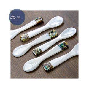 Cuillère à caviar en nacre haut de gamme, tendance, de luxe, écologique, faite à la main, bleue – Meilleures ventes - Product Image 6