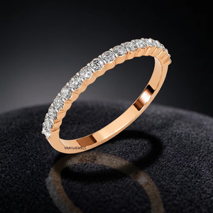 Anillo de Boda de Media Eternidad con Diamantes Cultivados en Laboratorio, Corte Moderno, para Mujer, Oro 10K 14K 18K, Plata 925 935, Regalo para Fiesta de Compromiso - Product Image 1