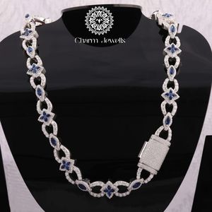 Charm Jewells Moissanite <b>Statement</b> <b>Necklace</b> Ball Link Chain 14K Gold Plated 925 Silver Unisex Luxury Hip Hop IGI Certified Party - Product Image 3