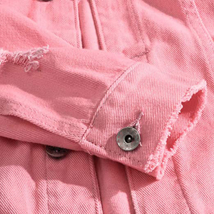 Veste en jean légère et tendance pour homme, respirante et polyvalente pour superposition, avec options de broderie personnalisées sur le devant - Product Image 5
