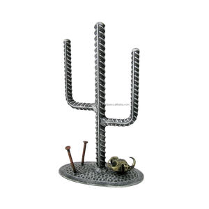 Escultura de Cactus de hierro forjado, decoración de hogar y jardín, objeto de Navidad de Cactus de Metal para exhibición de mesa - Product Image 1