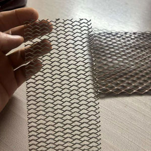Silver Anodized Aluminum Expanded Metal Mesh Roll For Refrigeration <b>Grille</b> <b>Ventilation</b> Screen And HVAC Equipment Enclosure Use - Product Image 1