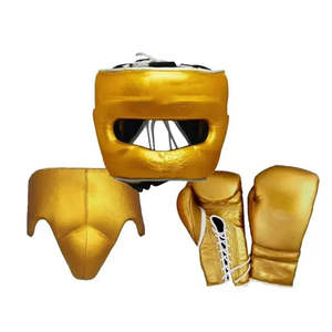 Conjuntos de Entrenamiento de Boxeo de Cuero Genuino Amarillo Personalizados para Muay Thai y Sanda - Diseño Protector para la Temporada de Primavera/Verano - Product Image 5
