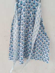 Robe longue en pur coton imprimé, confortable et légère, pour femme, coupe évasée, décontractée, idéale pour la plage ou les soirées, sans plis - Product Image 6