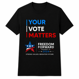 Achetez des t-shirts promotionnels personnalisés avec logo imprimé pour les élections, faible quantité minimale de commande, prix spécial, impression en sérigraphie en gros - Product Image 1