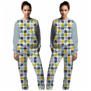 Ensemble 2 pièces pour femmes, imprimé personnalisé, pour usage extérieur, respirant, faible MOQ, en coton - Product Image 3
