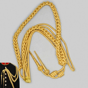 Aiguillette ชุดเดรสคลุมไหล่แบบถักสีทอง - Product Image 4