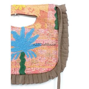 Rajasthan 100% Cotton Suzani Embroidery Designer Women Kantha Clutch with Sling Shoulder <b>Bag</b> Handmade Party Exhibition <b>Bags</b> - Product Image 5