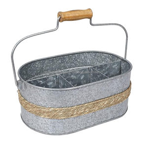 Porte-ustensiles galvanisé de qualité supérieure, vaisselle de cuisine, porte-couverts, design personnalisé, vente en gros de porte-ustensiles en métal - Product Image 1