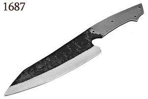 Couteau de Chef en Acier Damas Forgé à la Main, Manche Intégral, Outils Multifonctionnels d'Extérieur, Production OEM Personnalisée - Product Image 2