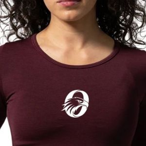 Camiseta Deportiva de Compresión de Manga Larga para Mujer, Color Borgoña, Transpirable, Elástica, para Entrenamiento, Gimnasio y Actividades Deportivas - Product Image 3