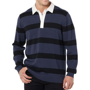 เสื้อเชิ้ตแขนยาวผู้ชาย ผ้าเจอร์ซีย์ถัก 100% ผ้าฝ้าย สีกรมท่า สีดำ สไตล์ลำลอง ติดกระดุม ทรงปกติ สตรีทแฟชั่น แห้งเร็ว - Product Image 6