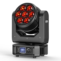 U`King 7x25W RGBW 4-en-1 Projecteur LED Wash à tête mobile focalisable avec zoom et effet Bee Eye pour Mariages, Discothèques, KTV, Fêtes et Clubs Nocturnes