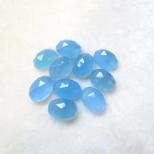 Cabujón ovalado de corte rosa de Calcedonia azul Natural AAA de 7x9mm, piedras preciosas sueltas de buena calidad, joyería a granel hecha a mano a un precio razonable - Product Image 2