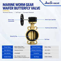 Vanne papillon wafer en aluminium marin résistant à la corrosion pour système d'eau de mer de navire avec certification de classe