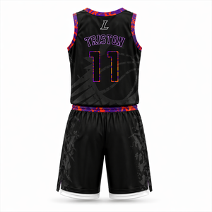 Conjunto de Camiseta y Pantalones Cortos de Baloncesto Sublimados Personalizados Leverlast, Talla Grande, para Hombre, Sin Mangas, Uniforme Deportivo Transpirable - Product Image 4