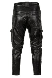 Men's Premium Quality Lightweight Canvas Straight Leather Pants Stylish Shiny Customized Vintage Street Style <b>Waterproof</b> Zipper - Product Image 4