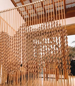 Custom Macrame Room Divider: Boho Wedding Backdrop - Product Image 2