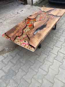 Mesa Floral de Resina Epoxi Personalizada, Mesa de Arte Botánico Hecha a Mano, Flores Reales en Resina Transparente, Decoración Elegante para el Hogar, Inspirada en la Naturaleza - Product Image 2