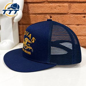 Casquette de baseball personnalisée à 5 panneaux en maille, avec logo brodé, fermeture snapback, en tissu de coton, fabriquée au Vietnam, OEM, vente en gros, usine de casquettes - Product Image 2
