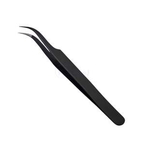 Pince à cils professionnelle en acier inoxydable Blue Plasma pour extensions de cils volume, haute précision, pour usage en salon - Product Image 4