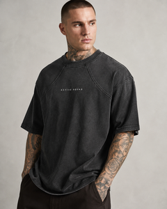 Camiseta de Hombre de Felpa Lavada Azul, Transpirable, de Corte Regular; Camiseta de Hombre de Felpa Marrón, Transpirable, de Corte Regular; Camiseta de Hombre de Felpa Oliva, Transpirable, de Corte Regular - Product Image 3
