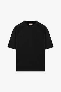 T-shirt noir surdimensionné pour homme, 100% coton, col rond, streetwear décontracté, coupe classique, séchage rapide, étiquette privée personnalisée - Product Image 4