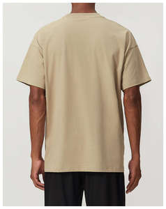 เสื้อยืดโอเวอร์ไซส์สไตล์วินเทจขาดๆ สำหรับผู้ชาย ผ้าฝ้าย 100% ล้างสีแบบแอซิดวอช สตรีทแวร์ พร้อมรอยขาดแบบฉีกขาด เสื้อยืดสองชั้นแบบสั่งทำพิเศษ - Product Image 4