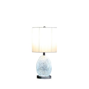 Lampada da Tavolo Niels da 20 Pollici con Luce Notturna, Vetro a Specchio Argento e Metallo, Soluzione di Illuminazione Elegante - Product Image 3