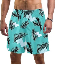 Vintage High Waist Plus Size Men's Shorts-Elastic Waist Breathable & Waterproof Washable - Product Image 1