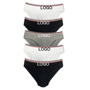 High Quality Pack 5 XL Size Cotton Bikini Panties Briefs Sexy Ladies' Soft Comfortable Breathable <b>Underwear</b> Solid Knitted - Product Image 2