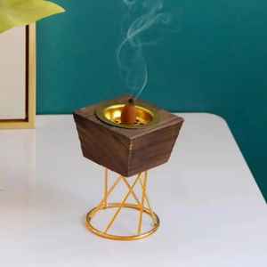 Quemador de incienso catalítico de madera de moda, soporte de incienso de madera hecho a mano, quemador de madera. - Product Image 3