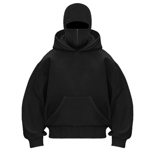 เสื้อฮู้ดดีไซน์หน้ากาก ขนาดใหญ่พิเศษ สีพื้น ผ้าฝ้ายถักสำหรับผู้ชาย ระบายอากาศได้ดี แห้งเร็ว เป็นมิตรกับสิ่งแวดล้อม เหมาะสำหรับฤดูหนาว มีความต้องการสูง - Product Image 4